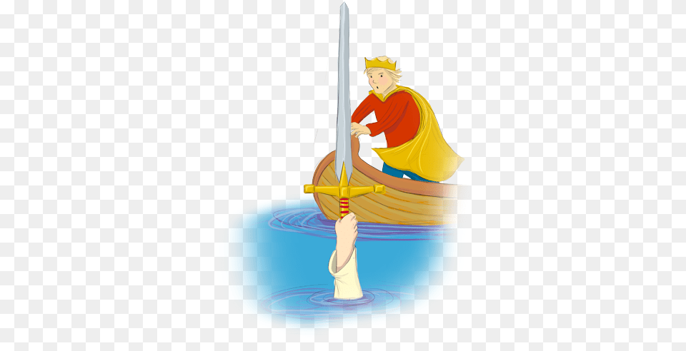 She Gave Arthur A Magic Sword Called 39excalibur39 Illustration, Boat, Vehicle, Transportation, Sailboat Png