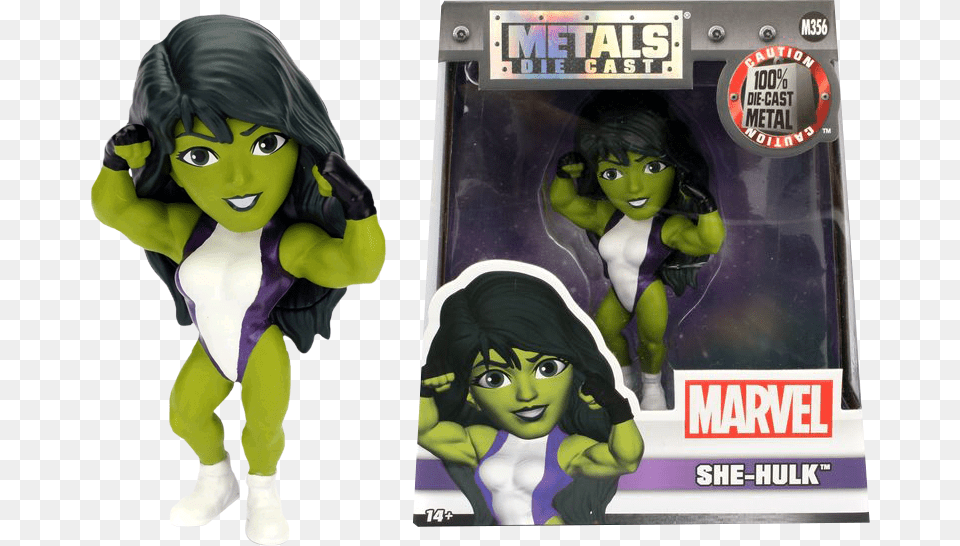She Hulk 4quot Metals Die Cast Action Figure She Hulk Metals Die Cast, Book, Comics, Publication, Baby Free Png