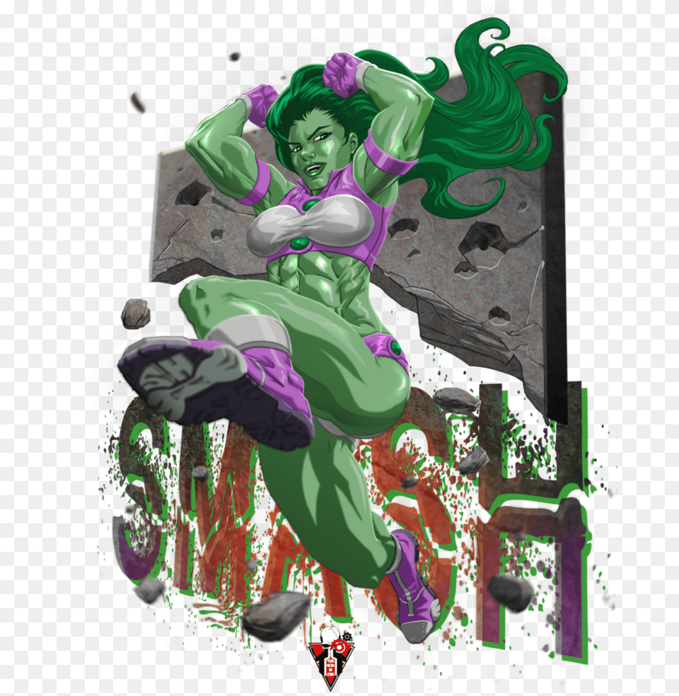 She Hulk By T Turner She Hulk, Art, Painting, Person, Graphics Png Image