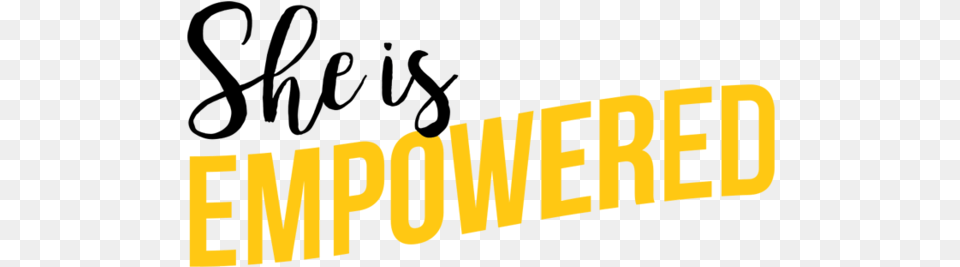 She Is Empowered Logo Ruxly Calligraphy, Text Png