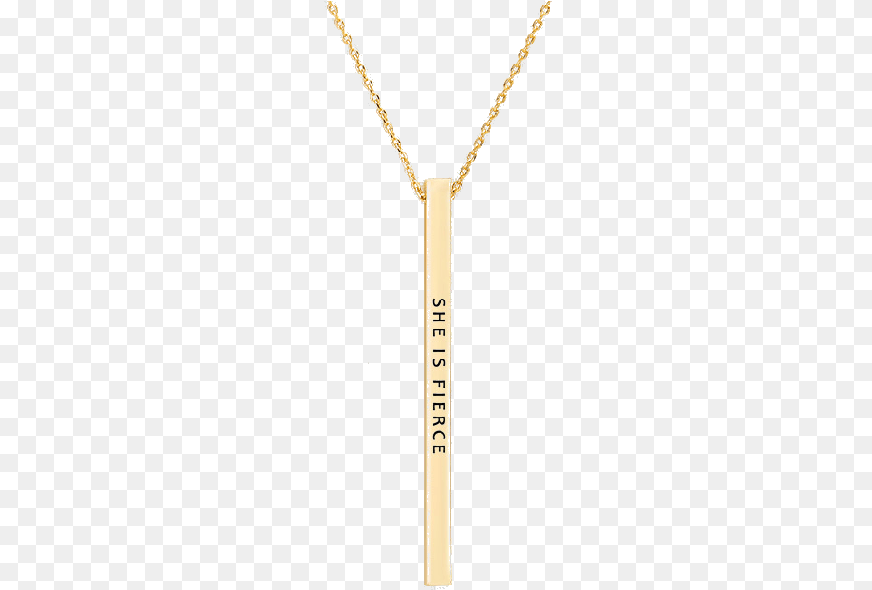 She Is Fierce Message Bar Necklace Pendant, Accessories, Jewelry Free Png Download