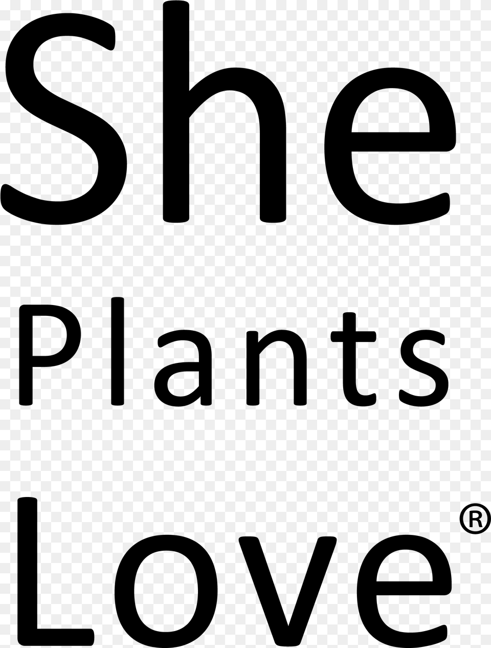 She Plants Love, Gray Png