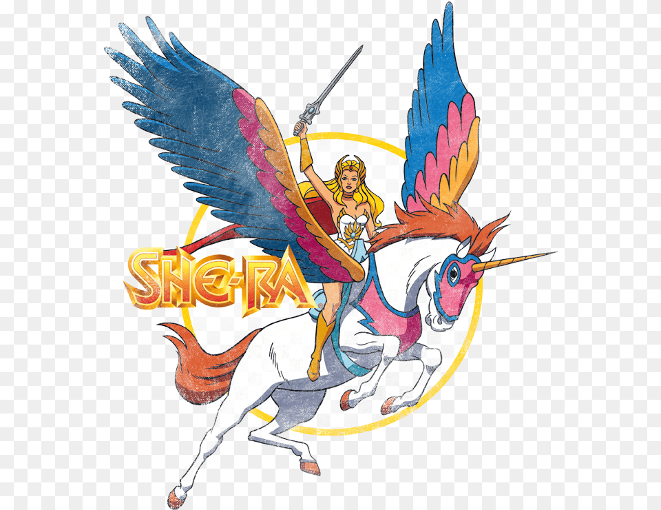 She Ra And Swiftwind Juniors T Shirt She Ra Princess Of Power, Book, Comics, Person, Publication Png