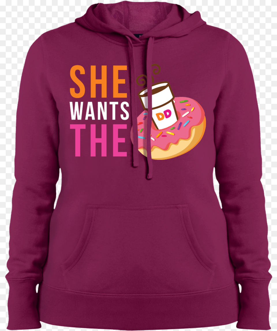 She Wants The Dunkin Donuts Sweatshirt Hoodie Poleras De Damas, Clothing, Knitwear, Sweater, Hood Free Png