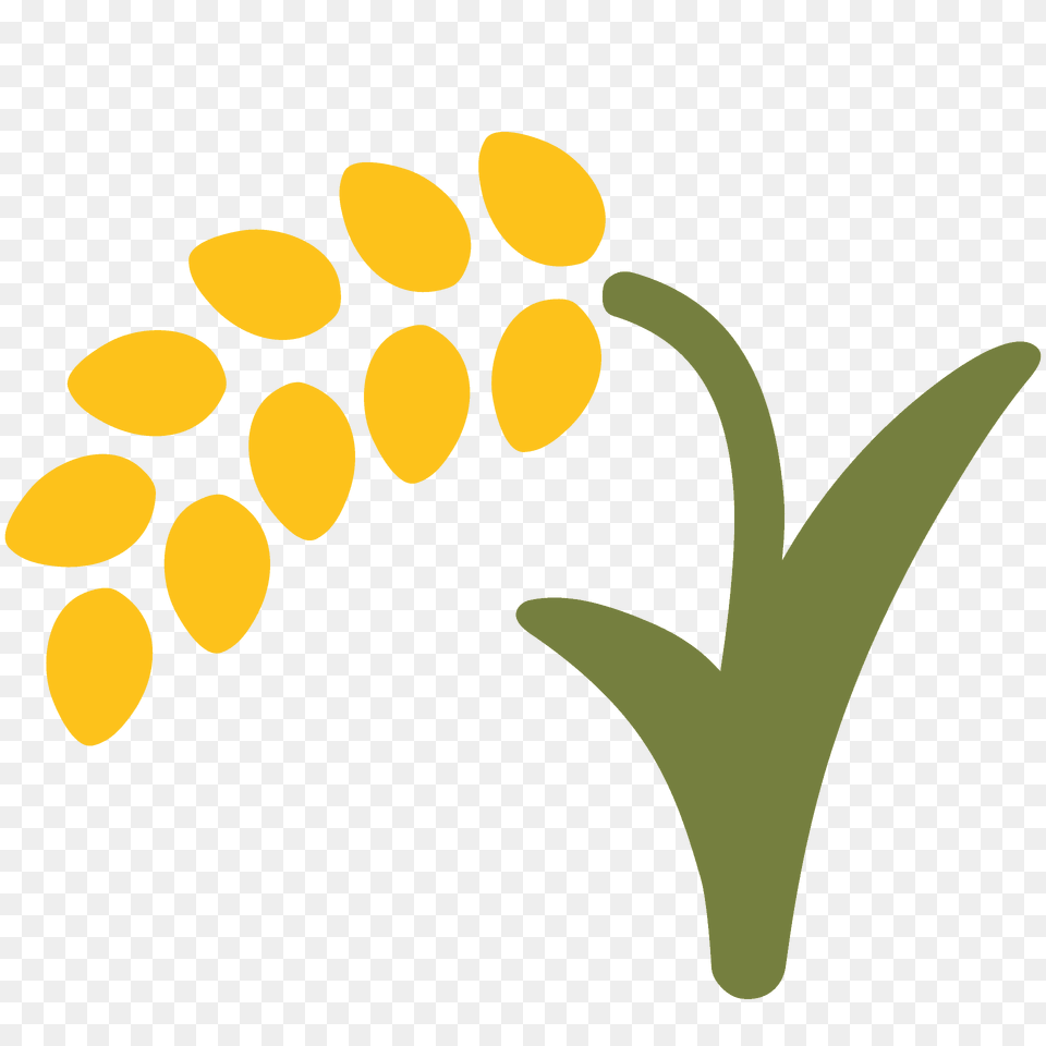 Sheaf Of Rice Emoji Clipart, Flower, Petal, Plant, Anther Free Png Download