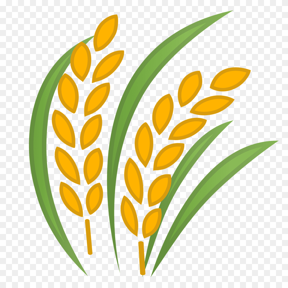 Sheaf Of Rice Emoji Clipart, Grass, Vegetation, Plant, Produce Free Png