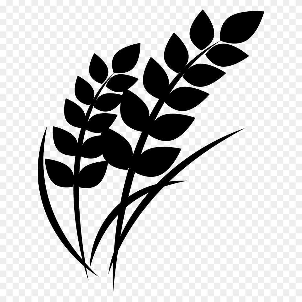 Sheaf Of Rice Emoji Clipart, Art, Graphics, Leaf, Plant Png Image