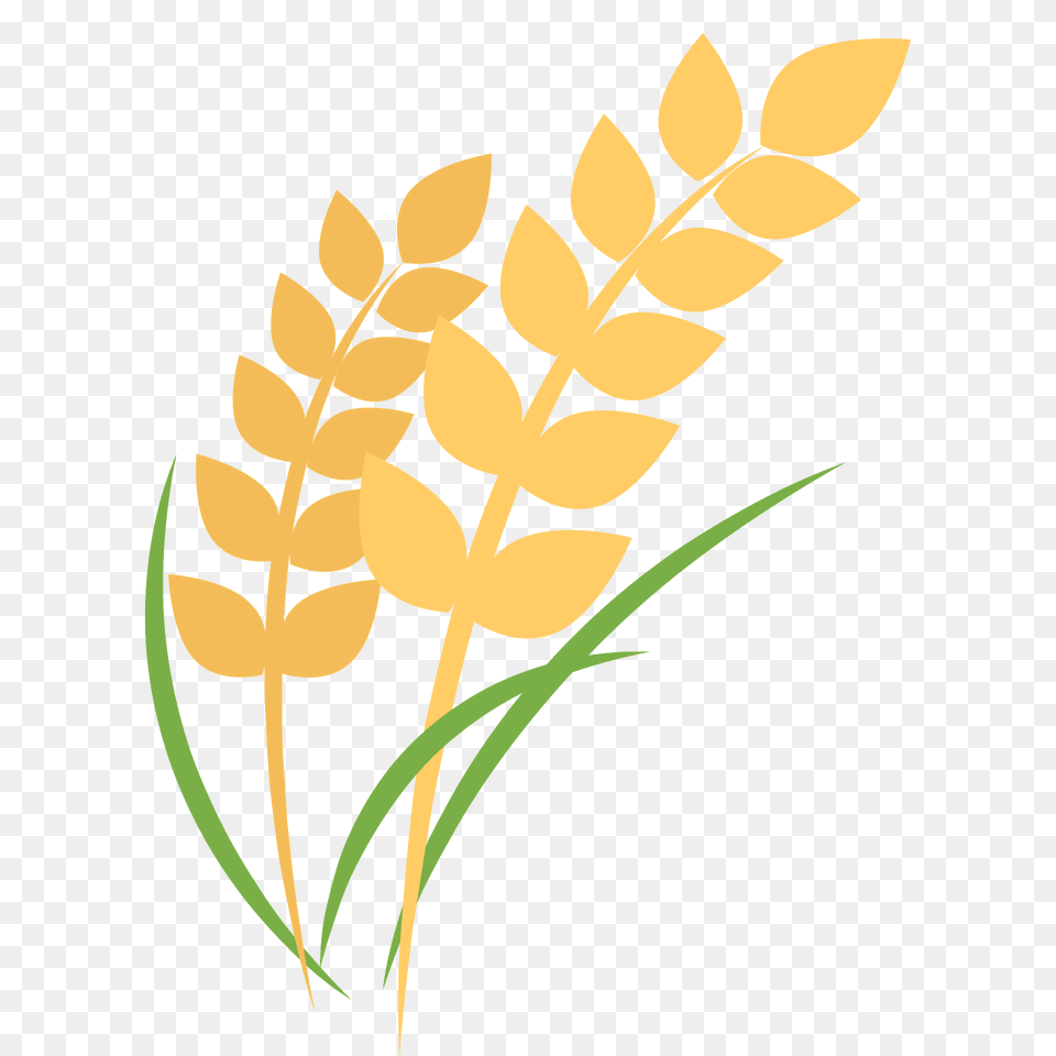 Sheaf Of Rice Emoji Clipart, Art, Floral Design, Plant, Graphics Png