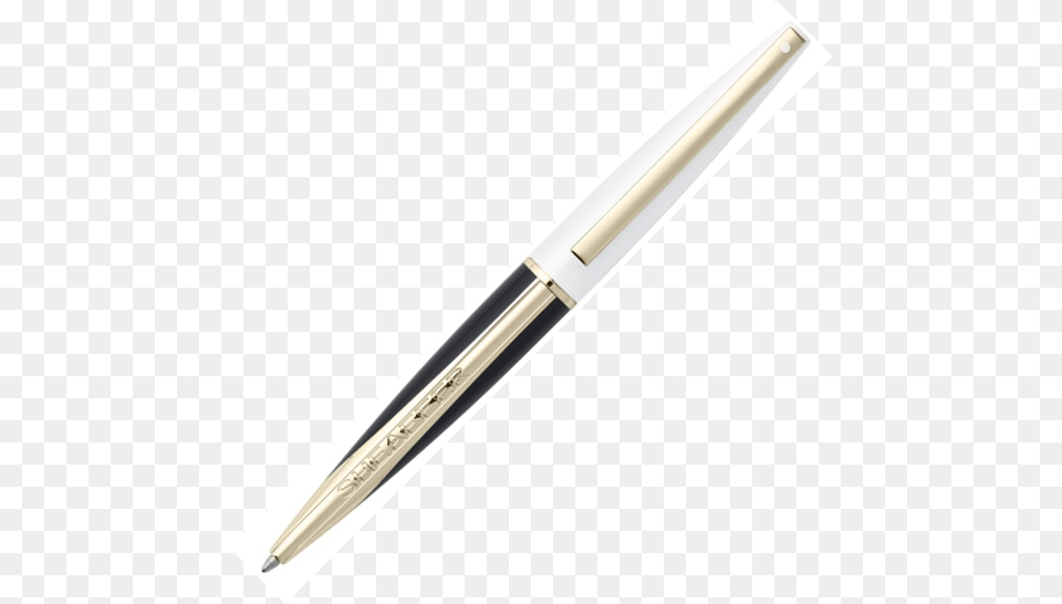 Sheaffer Taranis White Lightning Gold Plate Trim Ballpoint Pen, Blade, Weapon, Knife, Dagger Free Png Download