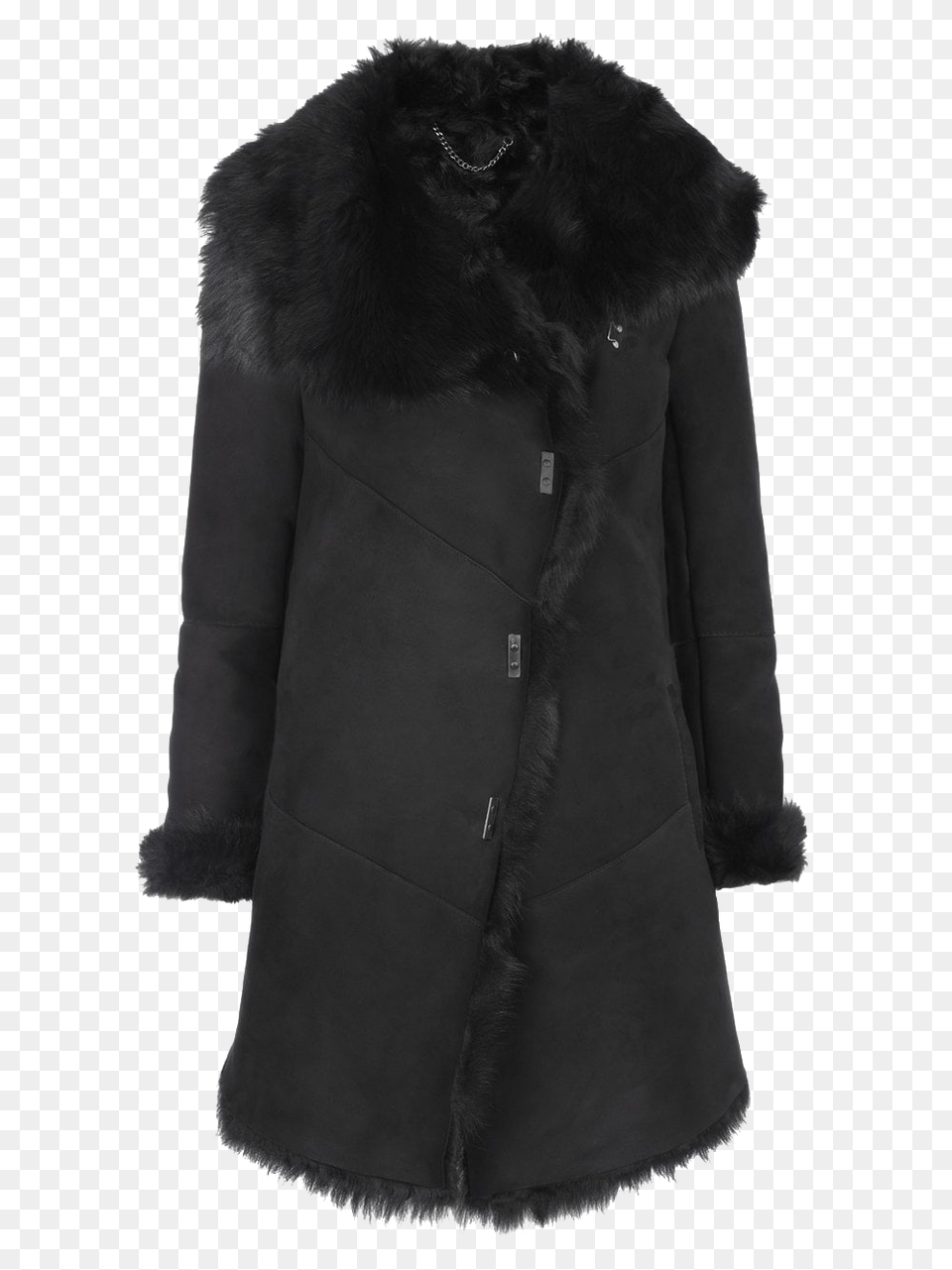 Shearling Coat Transparent Clothing, Overcoat, Fur, Jacket Png Image