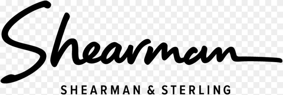 Shearman Logo Black 300ppi Pos Calligraphy, Gray Png