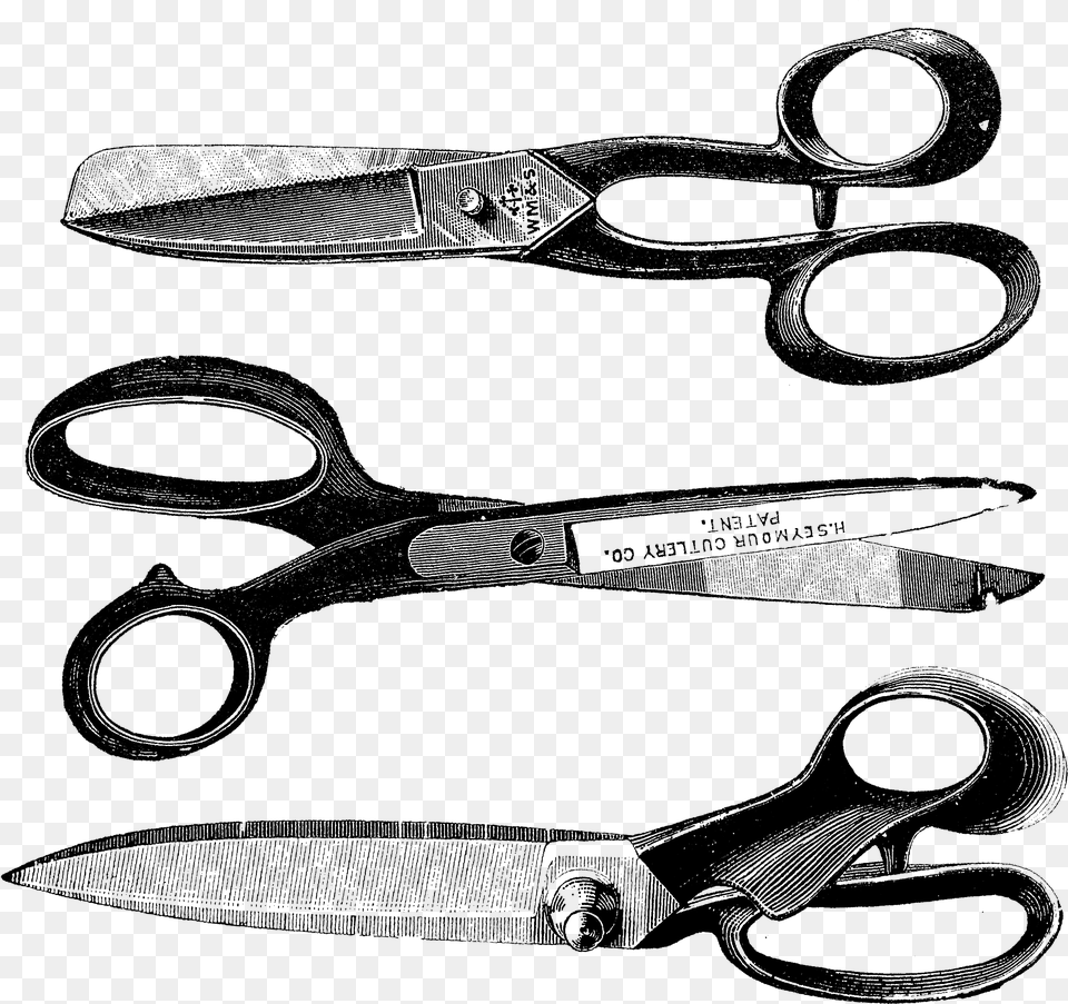 Shears Clipart Vintage Vintage Scissors, Gray Png Image
