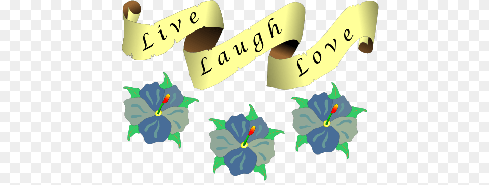 Sheaulle Live Laugh Love Clip Art, Text, Flower, Number, Plant Png Image
