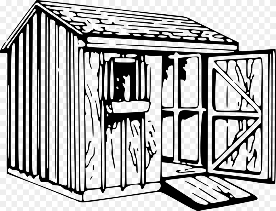 Shedsquaremonochrome Photography Shed Black And White, Gray Png