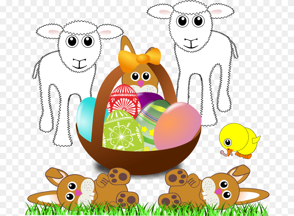 Sheep 004 Cartoon Easter Eggs, Egg, Food, Face, Head Free Transparent Png