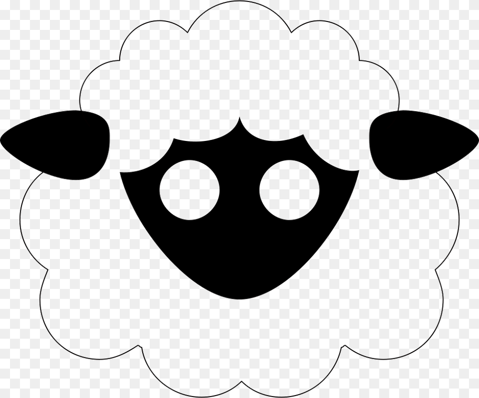 Sheep, Livestock, Stencil, Animal, Mammal Free Png Download