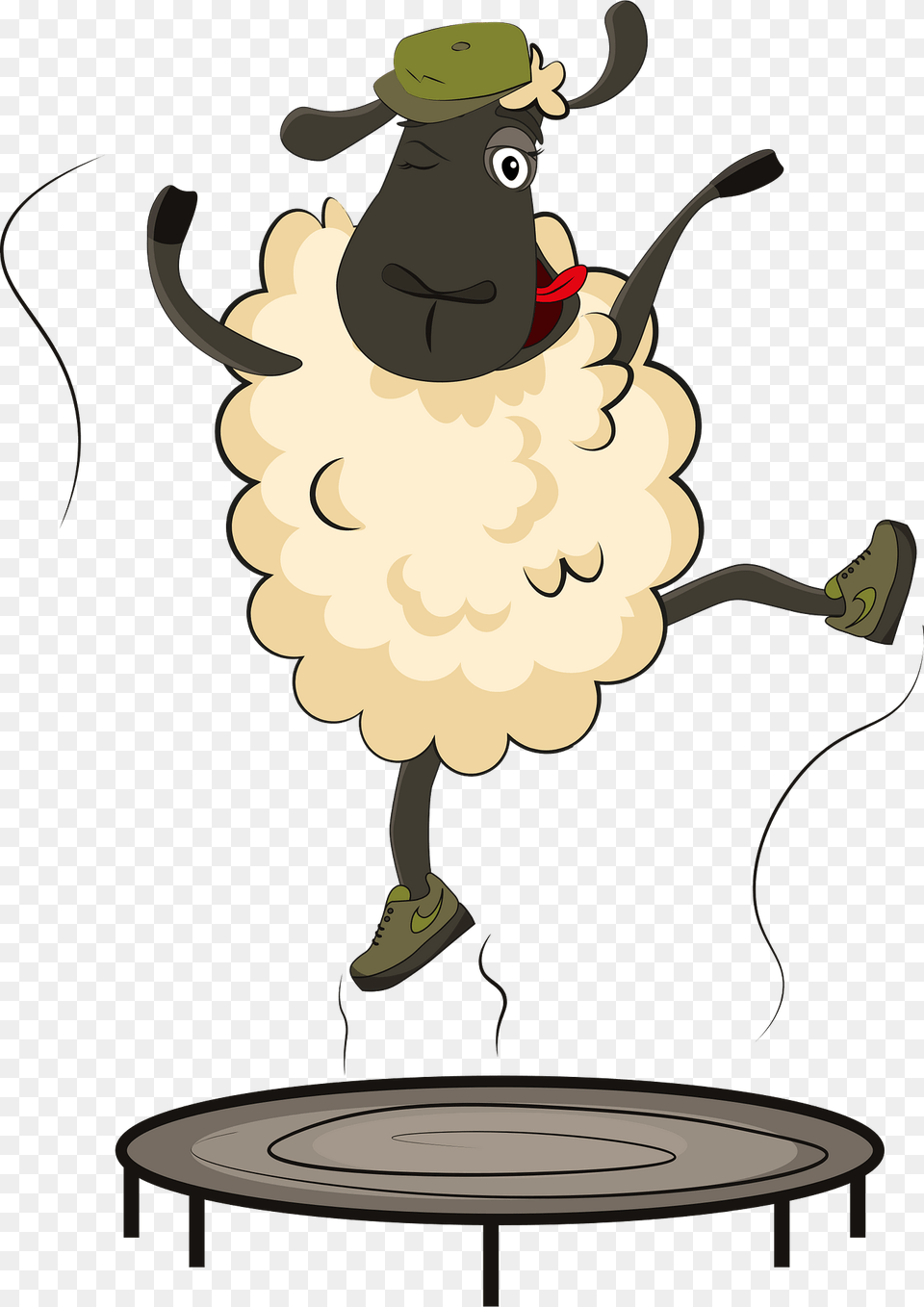 Sheep And Trampoline Clipart, Person, Face, Head Png Image