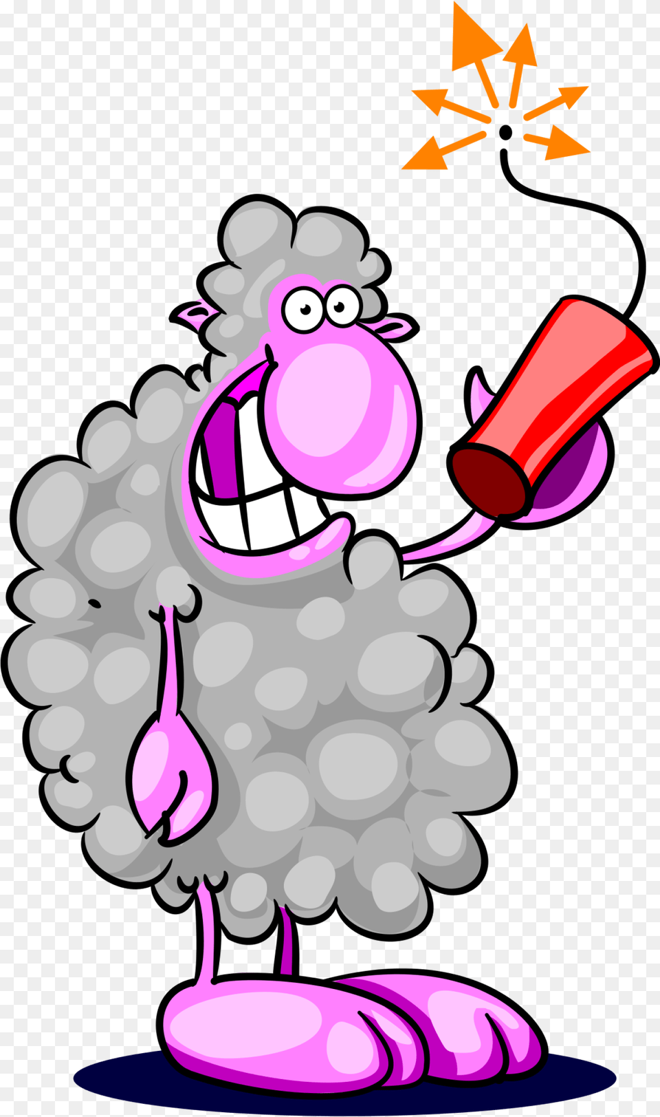 Sheep Bad Svg Clip Arts Sheep With Dynamite, Purple, Art, Graphics Free Png Download