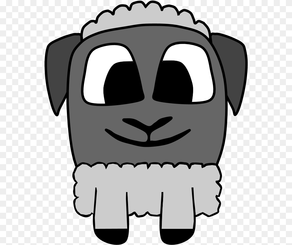 Sheep Big Eyes Cartoon Animal Sheep, Stencil, Ammunition, Grenade, Weapon Png Image