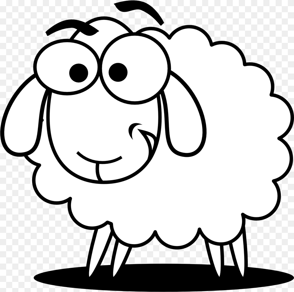 Sheep Black And White, Livestock, Baby, Person, Animal Free Transparent Png
