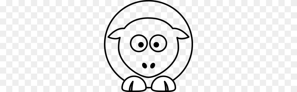 Sheep Cartoon Outline Clip Art, Lighting, Cutlery, Electronics, Hardware Free Png Download