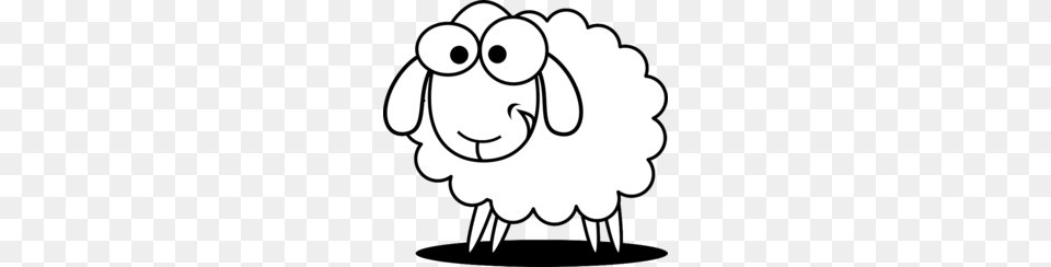 Sheep Clip Art Black And White Clipart, Animal, Livestock, Mammal, Ammunition Free Png