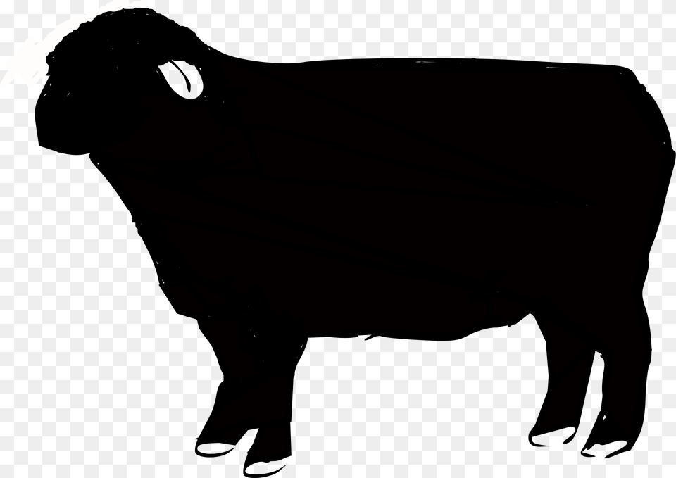 Sheep Clipart, Silhouette, Animal, Bull, Mammal Free Png Download