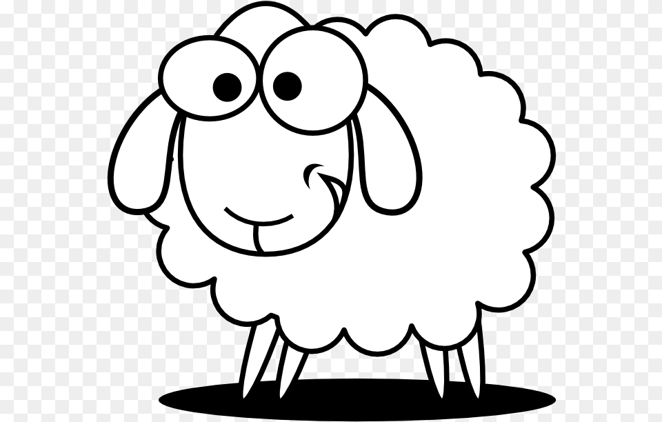 Sheep Clipart Black And White Cute Sheep Coloring Pages, Livestock, Baby, Person, Animal Png Image