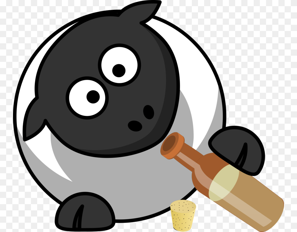 Sheep Drinking Water Alcoholic Drink Free Png Download