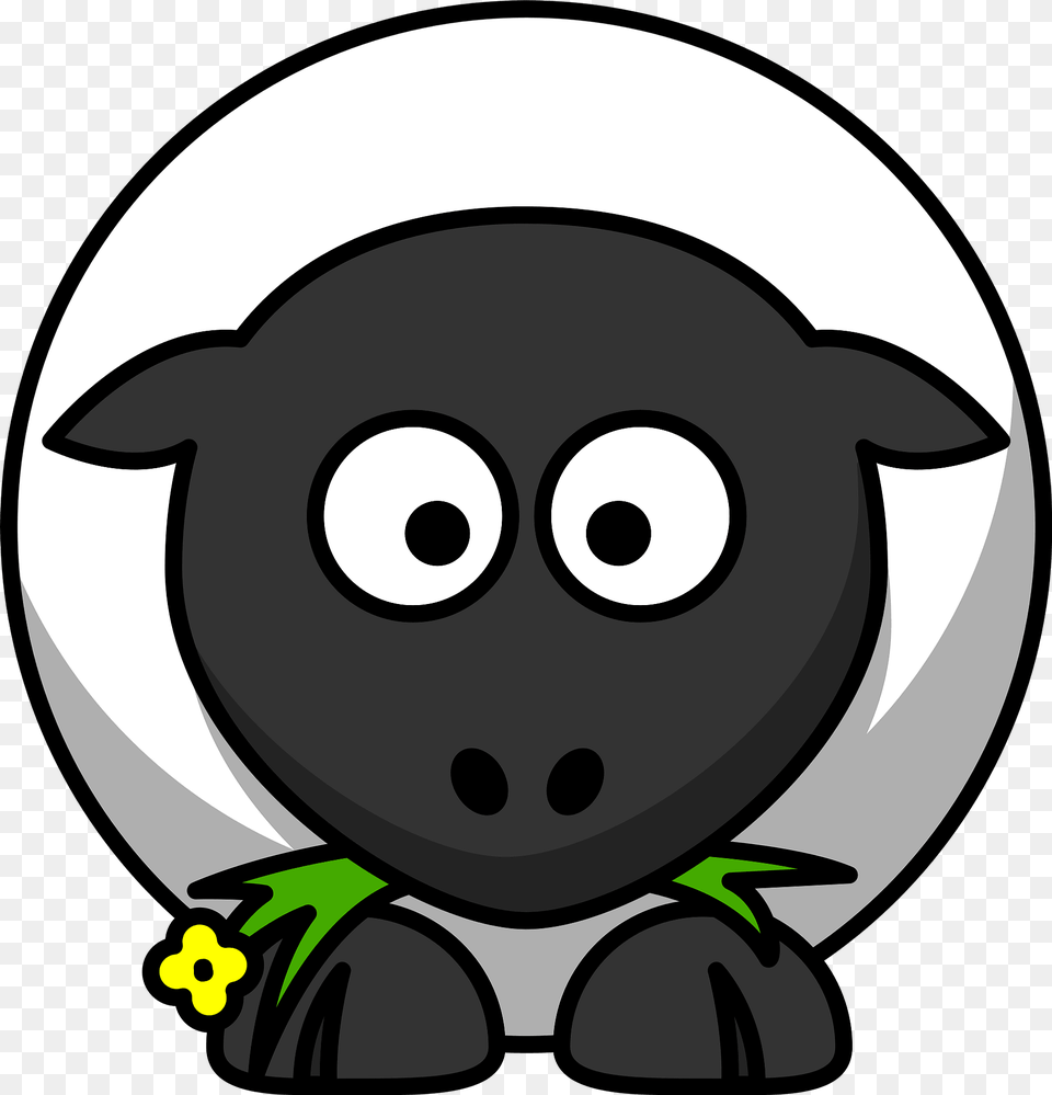Sheep Eating Flower Clipart, Animal, Mammal, Nature, Outdoors Free Transparent Png