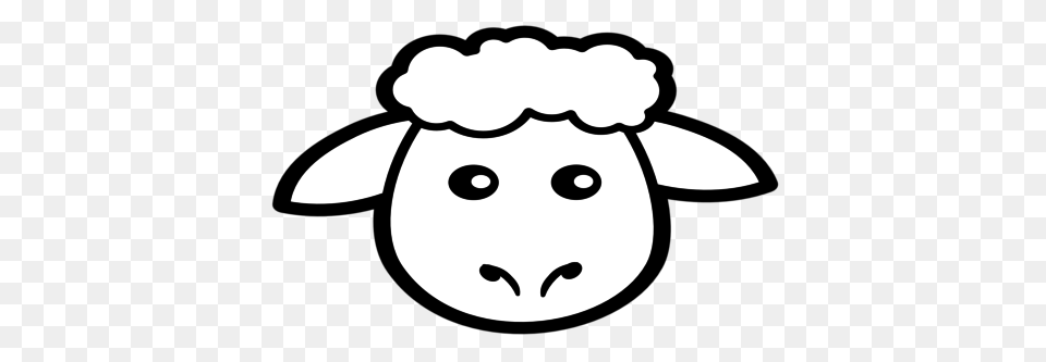 Sheep Face Coloring, Livestock, Stencil, Nature, Outdoors Png