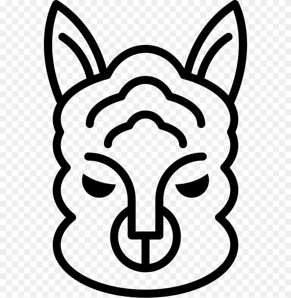 Sheep Face Outline Animal Outline Icon, Stencil, Ammunition, Grenade, Weapon Free Png