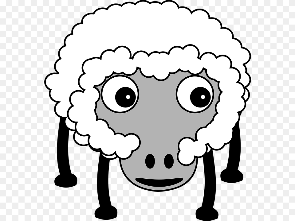 Sheep Fluffy Farm Farm Animal White Funny Cartoon Wierd Looking Iphone, Baby, Person Free Transparent Png