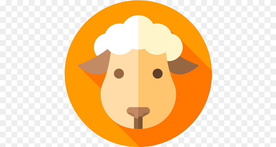 Sheep Free Animals Icons Sheep Icon Orange, Livestock, Astronomy, Outdoors, Night Png