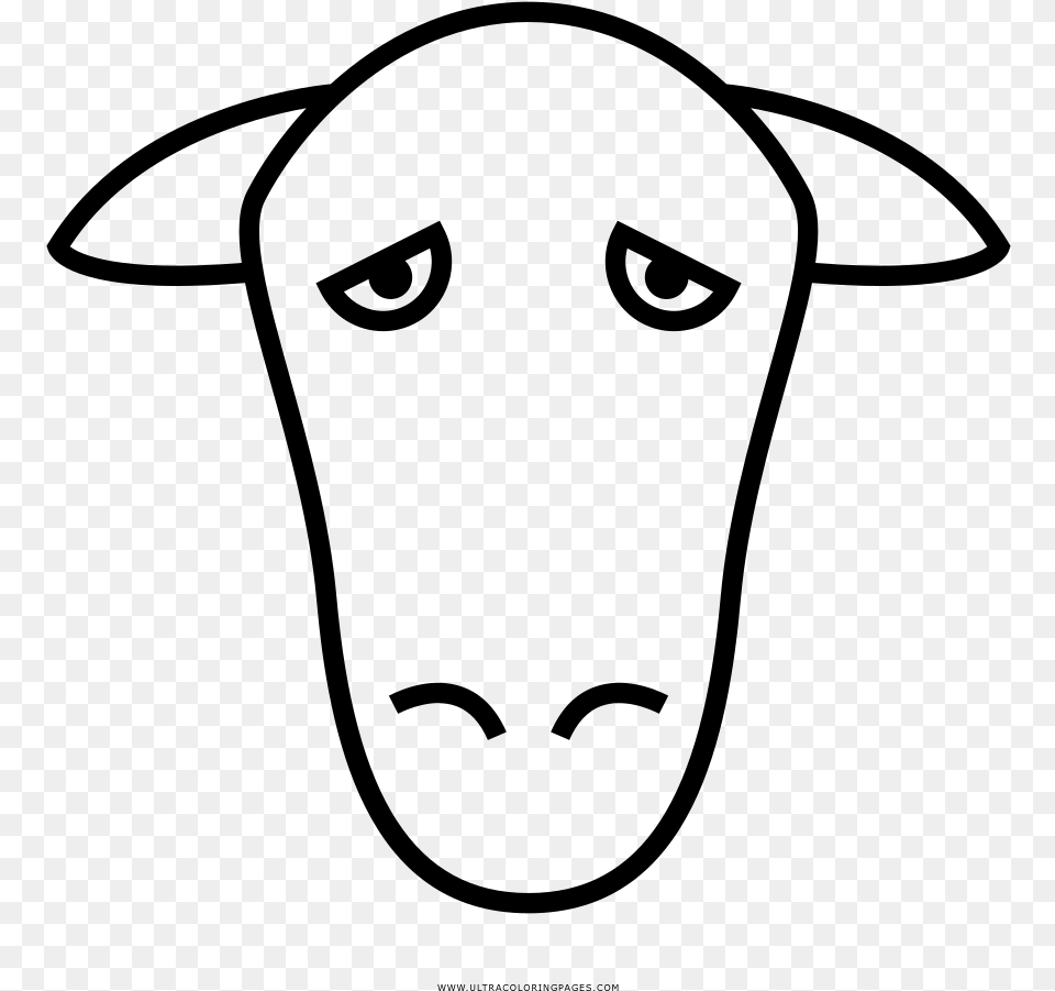 Sheep Head Coloring, Gray Free Png