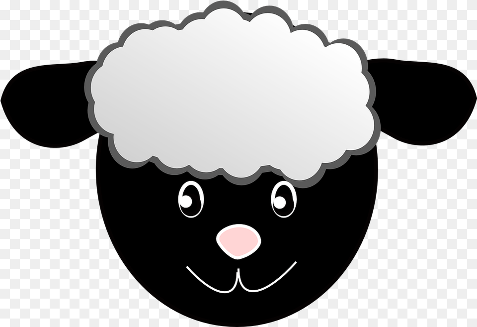 Sheep Head Happy Vector Graphic On Pixabay Black Sheep Face Clipart, Performer, Person Free Transparent Png