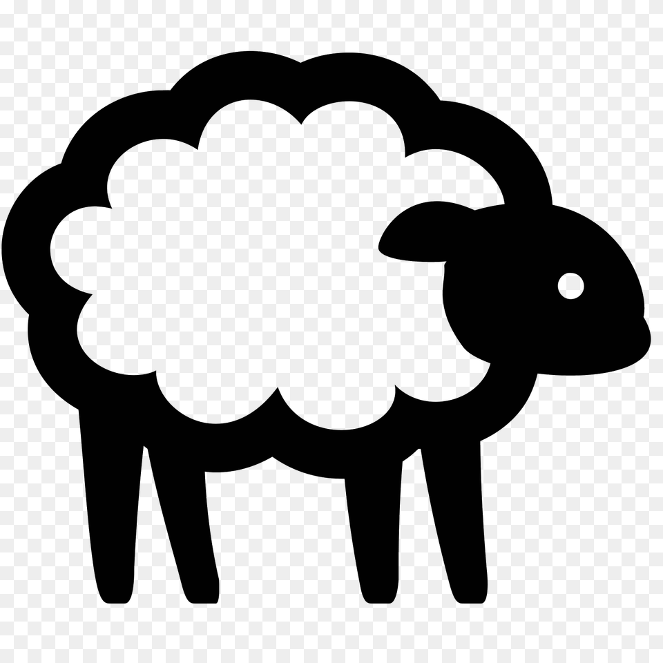 Sheep Icon, Gray Png Image