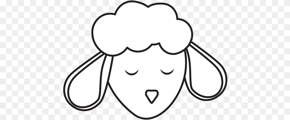 Sheep Icon Canva Dot, Stencil, Person, Face, Head Free Png Download