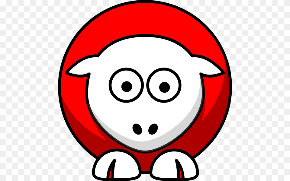 Sheep Looking Straight Red With White Face Clip Art, Clothing, Hardhat, Helmet Free Png