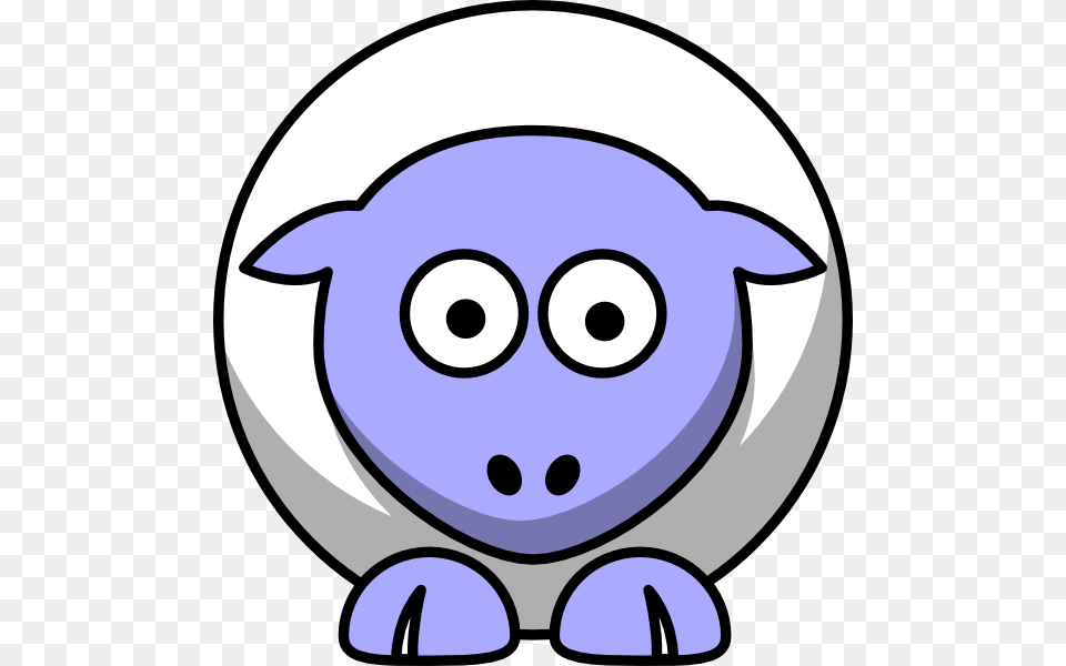 Sheep Looking Straight White With Periwinkle Face And White Nails Free Transparent Png