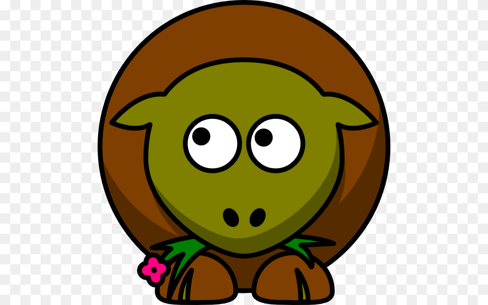 Sheep Olive Green And Brown Two Toned Looking Up To Gnu Clipart, Animal Png Image