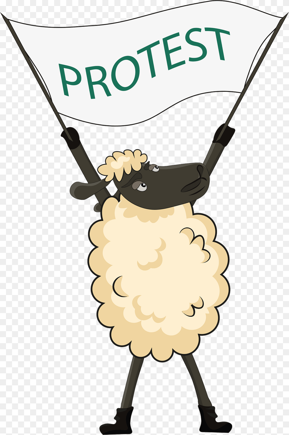 Sheep Protesting Clipart, Person Png