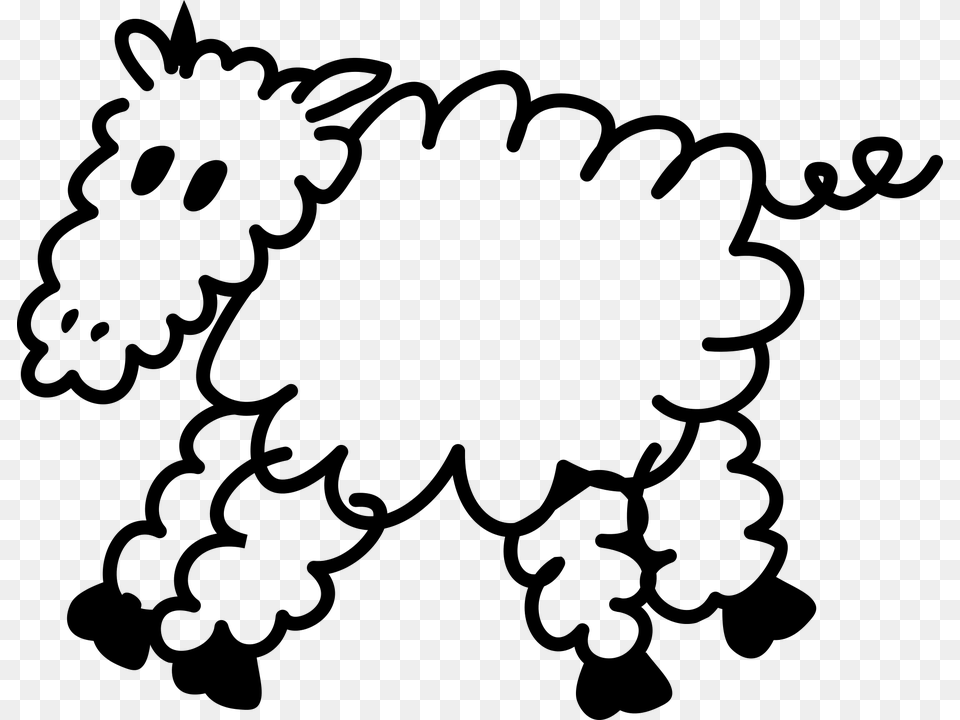 Sheep Ram No Background Animal Fauna Nature Vector Graphics, Gray Free Png Download