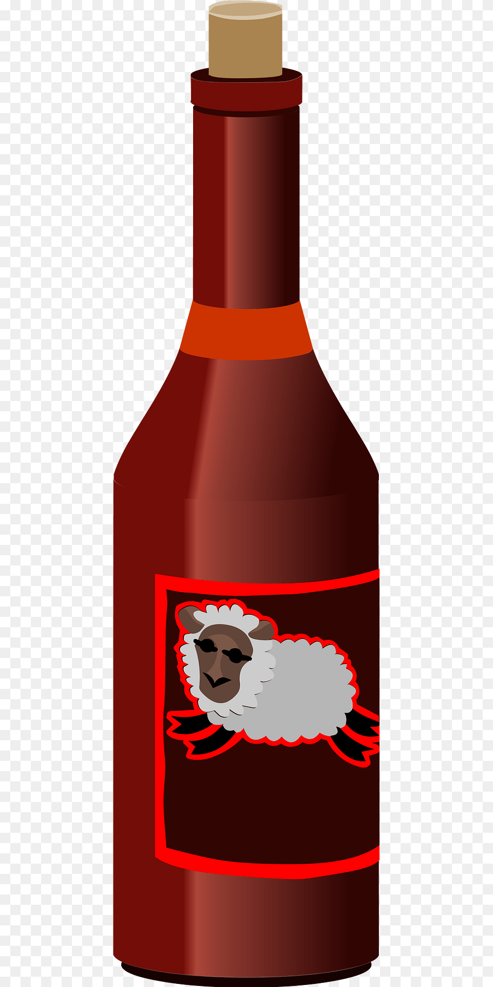 Sheep Red Wine Clipart, Bottle, Food, Ketchup, Face Free Png