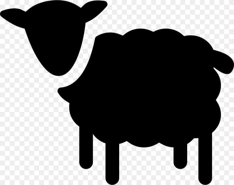 Sheep Silhouette Black Sheep Shadow, Animal, Livestock, Mammal, Kangaroo Free Transparent Png
