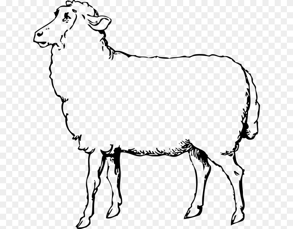 Sheep Svg Clip Arts Sheep Black And White, Gray Free Transparent Png