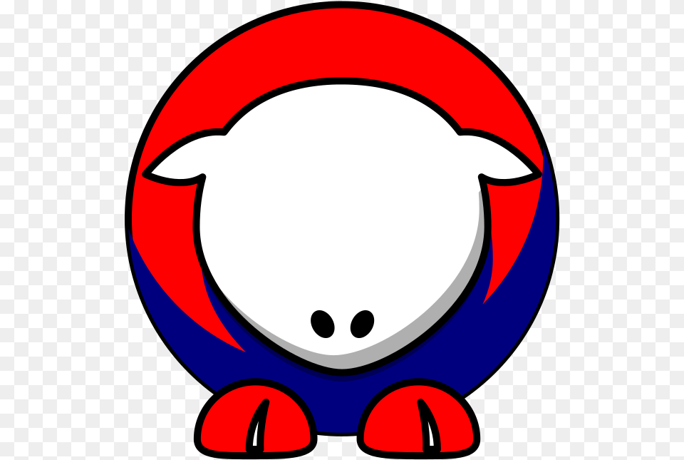 Sheep White Red Blue No Eyeballs Svg Vector Sheep White College Football, Plush, Toy Png Image