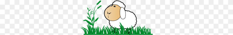 Sheep With Grass Clip Art, Plant, Animal, Mammal, Rabbit Free Png Download