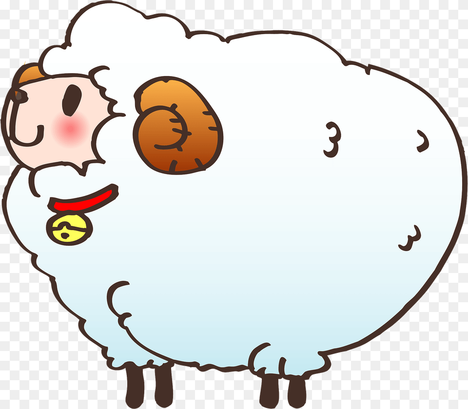 Sheep With Heavy Wool Clipart, Animal, Livestock, Mammal Free Png