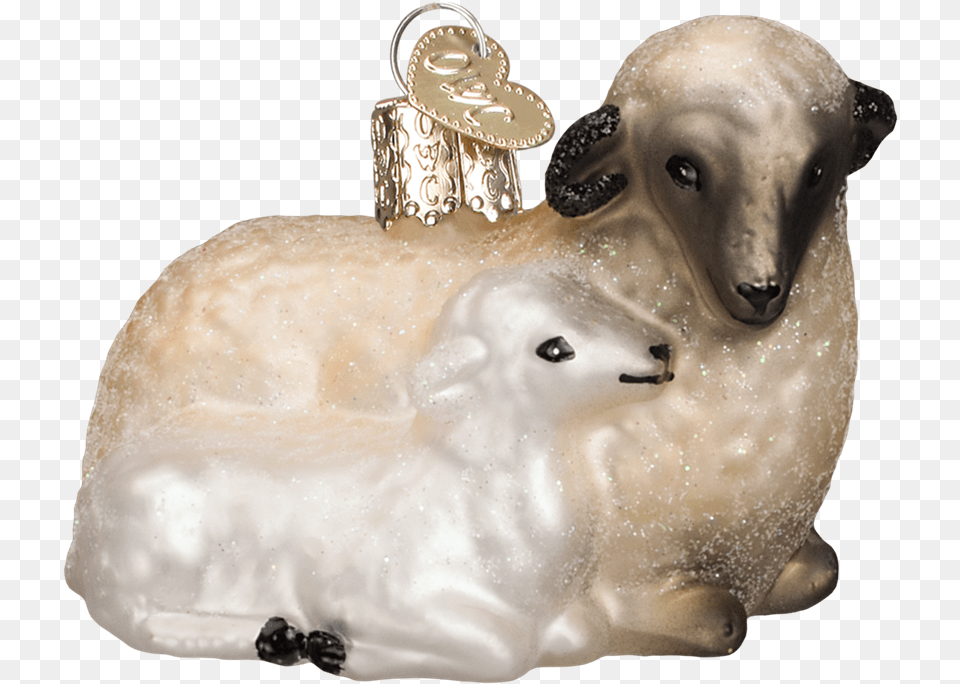 Sheep With Lamb Old World Ornament, Accessories, Animal, Mammal Free Transparent Png
